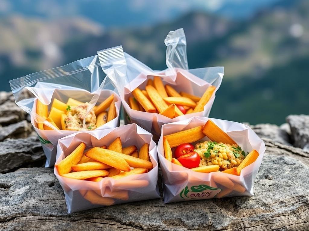 ready-to-eat food in packets for hiking ready-to-eat food in packets for hikingфото